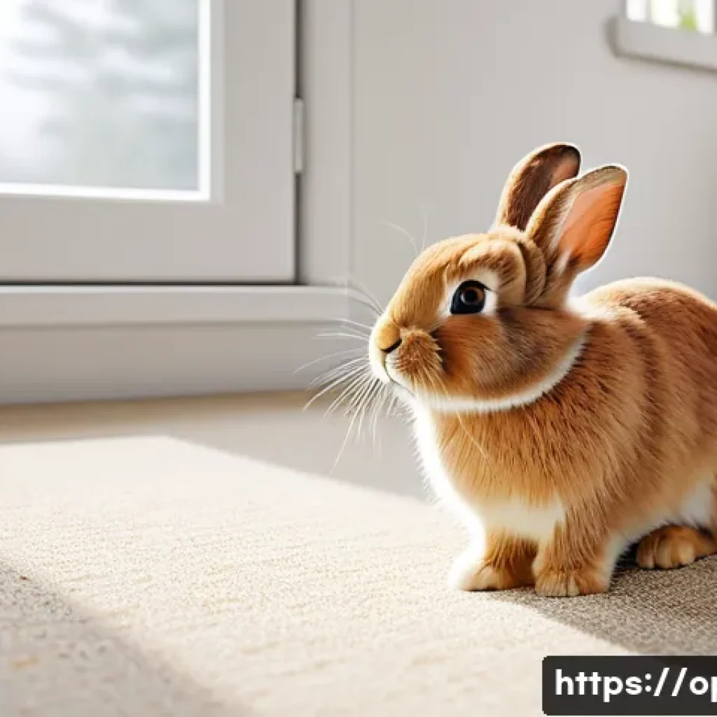 토끼 실내 배변 훈련 - **Prompt 1: Happy Rabbit's Successful Potty Time**
"A cozy indoor scene featuring a fluffy, cont...